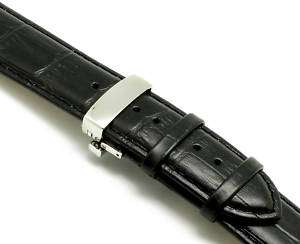 24mm Leather watch Band Butterfly Clasp fits INVICTA  