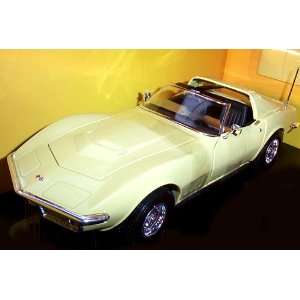  1968 Chevrolet Corvette Coupe Yellow Diecast Car Model 1 