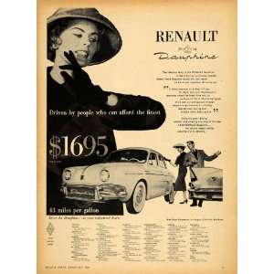  1958 Ad Renault Dauphine Vintage Car John Green Pricing 