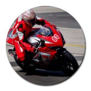  Motorcycle Racing Sport Round Mouse Pad