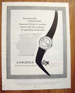 1964 Longines Wittnauer Watch Ad Diamond Dynasty  