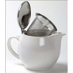    Bee House 15 oz. Teapot with Filter, White 