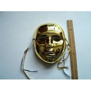  Ceramic Mardi Gras Face Mask for Wall   102 Gold 