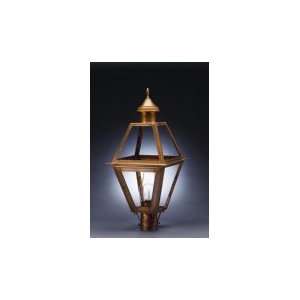 Northeast Lantern 1013 AB CIM CLR Boston 1 Light Outdoor Post Lamp in 
