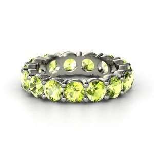    Band of Brilliance, Sterling Silver Ring with Peridot Jewelry