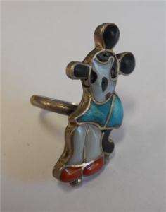 VINTAGE NATIVE AMERICAN MICKEY MOUSE RING SIZE 6  