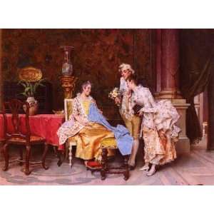   painting name At The Dressmakers, By Cecchi Adriano 