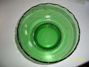 VINTAGE GREEN E.O. BRODY GLASS DISH/BOWL/PLANTER VGC  