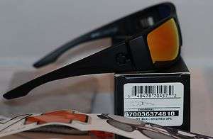 SPY Optics Cooper XL Matte Black Red Spectra Mirror Sunglasses New 