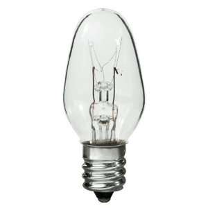  7014   4 Watt Light Bulb   C7   Clear   Candelabra Base   3000 Life 