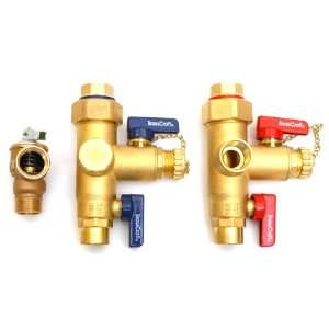   Sweat X Iron Pipe Size Service Valve Kit with Pressure Relief Valve