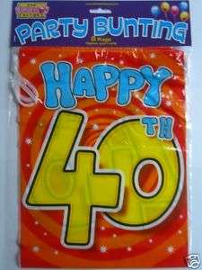 40th birthday flag banners £ 2 19