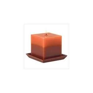  Pumpkin Spice Autumn Candle Square Scented With Tray