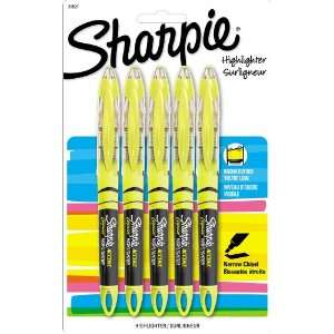  Sharpie Accent Liquid Pen Style Highlighters, 5 Yellow Highlighters 