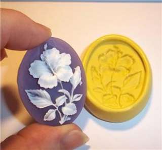 Flower Cameo Flexible Push Mold For Resin Or Clay Candy Food Safe 