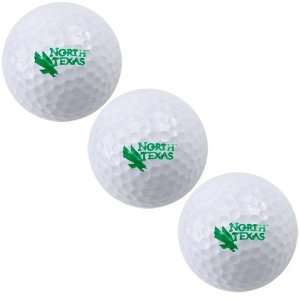  NCAA North Texas Mean Green Three Pack of Golf Balls 