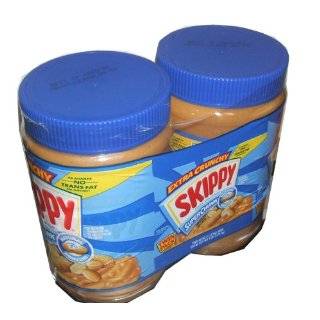Skippy Extra Crunchy Peanut Butter Super Chunk Twin Pack Two 48 Ounce 