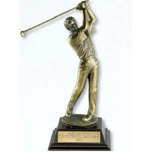  Electroplated Antique Brass Male Golfer