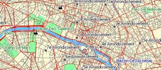 Paris, France  Example of our DETAIL Map. This map will explode at 
