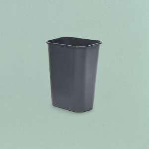    Black Soft Molded Plastic Wastebasket, 13 5/8