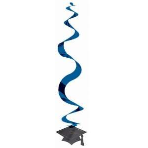   By Amscan Congrats Grad Blue Graduation Hanging Swirl Decorations