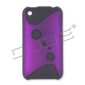  Apple iPhone 3G/3GS Black Dots on Purple Hard Case/Cover 