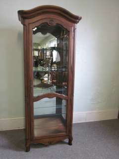 Ethan Allen Louis XV French style Beveled Glass Curio Cabinet  
