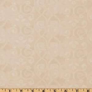  44 Wide Poetic Blossoms Foulard Cream Fabric By The Yard 