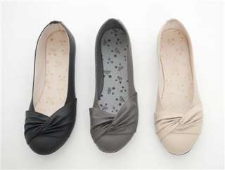   Ballet FLATS BALLERINA Casual Work Shoes Black Beige Grey  