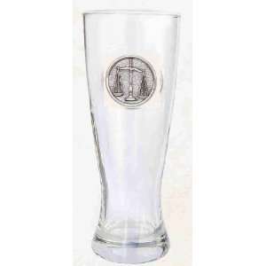  Scales of Justice Footed Pilsner Glass 20oz Kitchen 
