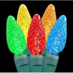 35 LED C9 Multicolor Strawberry 2.5 Cone Christmas String Lights 
