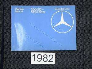 Mercedes w126 (1982) 300SD TurboDiesel Owners Manual  