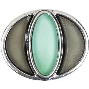  Snap In Style Metal Accent 1/Pkg Teal Eye