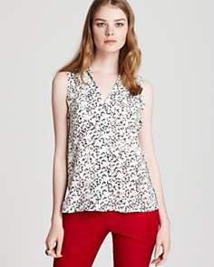 Theory Top   Moha Abstract Sleeveless V Neck