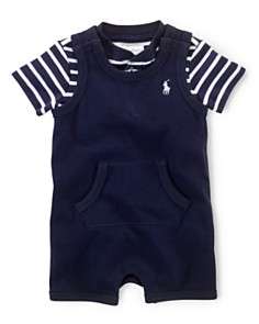 Ralph Lauren Childrenswear Infant Boys Polo Bodysuit & Shortall Set 
