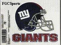 New York Giants Cling Sticker Window NFL Car  