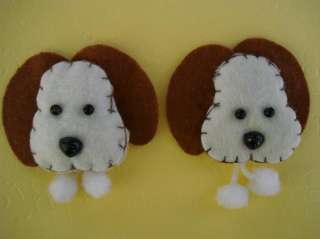 10 Craft Felt Puppy Dog Head Applique/doll/baby H370  