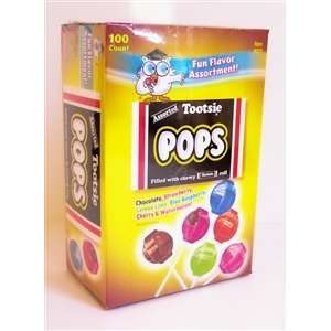 Tootsie Pops   Box of Fun Flavors 100 Grocery & Gourmet Food