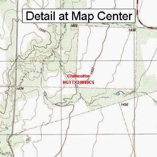   Topographic Quadrangle Map   Chillicothe, Texas (Folded/Waterproof