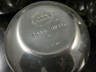 Vintage Kirk Stieff Pewter P50 Jefferson Cups Set of 10  