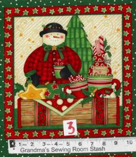 Christmas Snowman #3 Cocoa Hot Chocolate Candy 11 x 10.75 quilt 