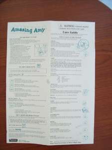 AMAZING AMY interactive doll accessories instructions FAST SHIPPING 
