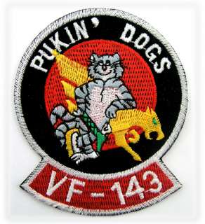 USN TOMCAT United States Navy PUKIN DOGS, VF 143 PATCH  