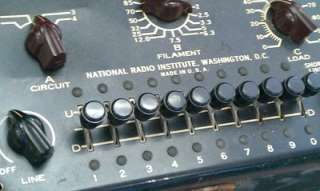   Antique Vintage NRI Professional Model 68 Radio Tube Tester as found
