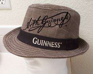 Guinness Gangster Fedora Black Plaid Signature Hat NWT  