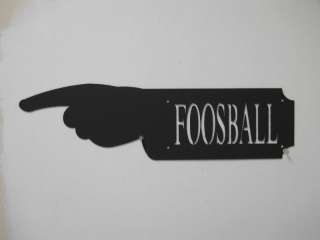 FOOSBALL HAND SIGN GAME ROOM MAN CAVE TABLE  