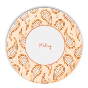  Mango Paisley Personalized Melamine Plate