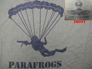 USMC FORCE RECON T SHIRT/ PARAFROG T SHIRT  