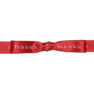  Fa la la la la Red Satin Tidings Ribbon