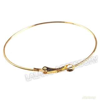 20pcs New Wholesale Golden Plated Hoop Earrings Earwires Findings 60mm 